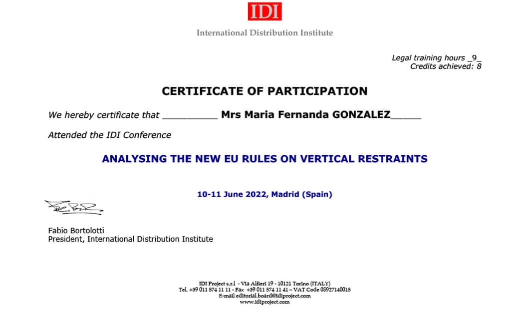 Conferencia anual del International Distribution Institute (IDI), Madrid, España